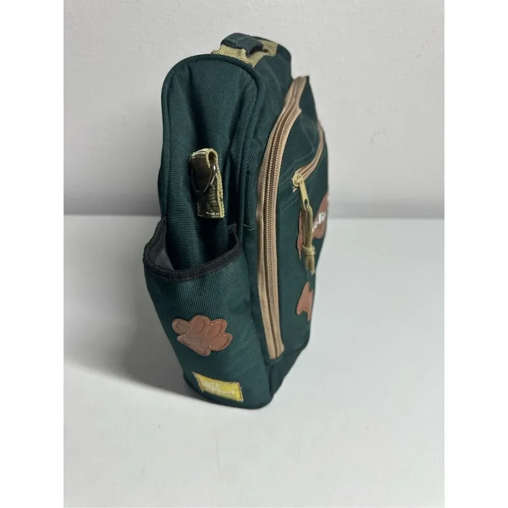 Travelin' Tales by Just Bepaws Pet Travel Bag Green Brown Tan 15